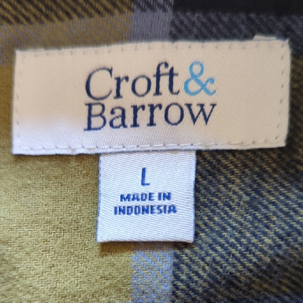 Croft & Barrow Blue and Yellow Casual Button Down Shirt - Picture 8 of 13